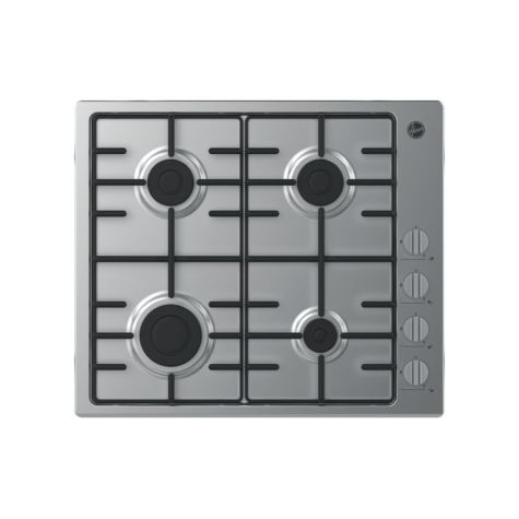 Hoover HHW6LK3X Gas Hob 4 Burners Side Control 60cm Stainless Steel