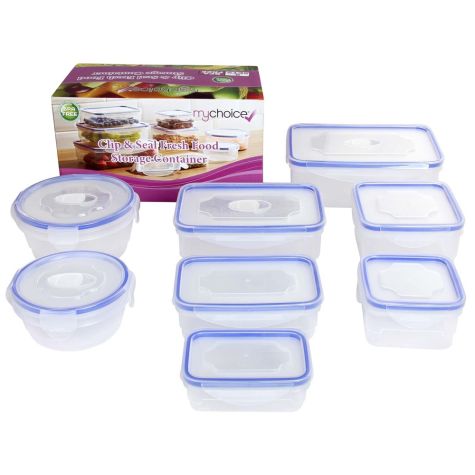 MyChoice Clip & Seal Fresh Food Storage Container 8 Sets